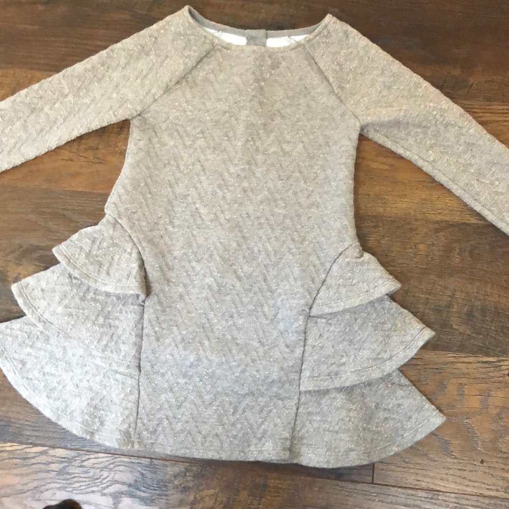 Grey with gold foil detail dress